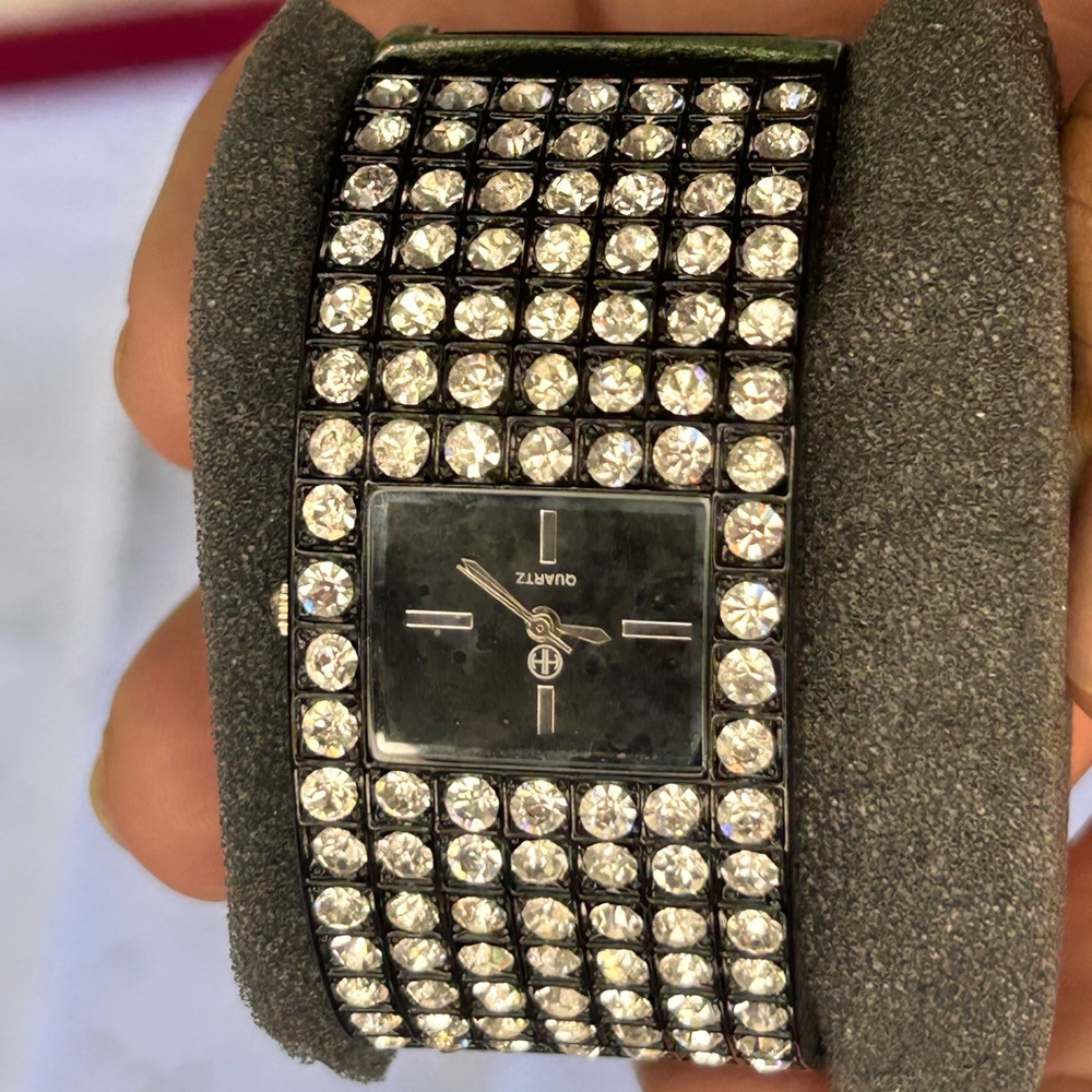 Silver Crystal Bracelet Watch